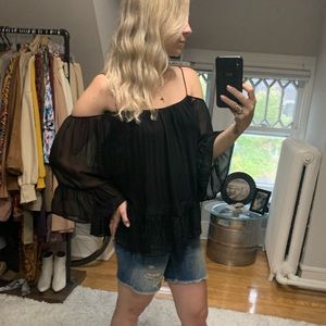 Off the shoulder flowy top
